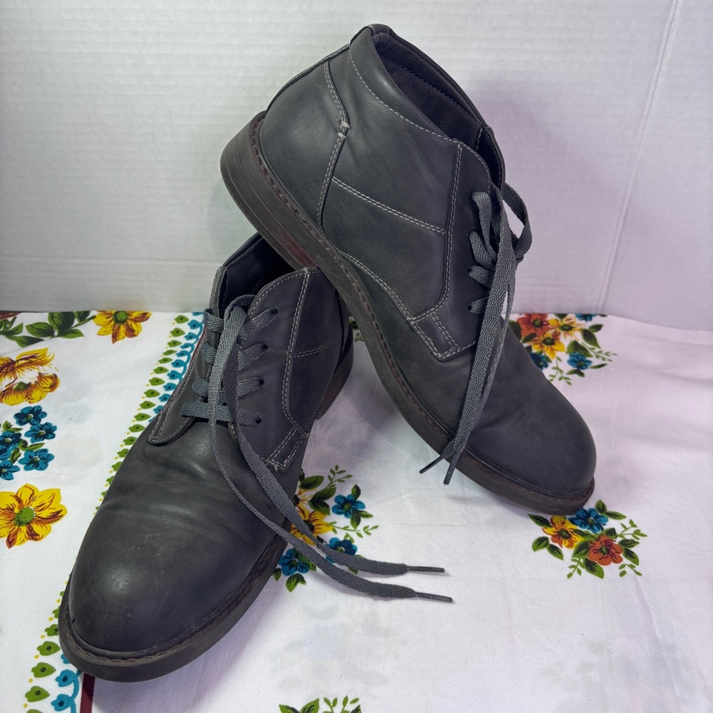 Dexter Comfort Memory Foam Men's Charcoal Chukka Boots 9.5